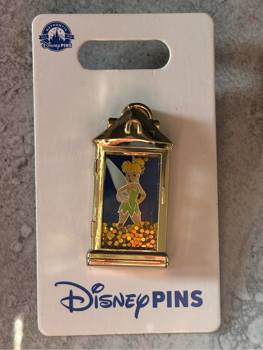 Disney Parks Tinker Bell inside Captain Hook's lamp with Confetti Fill Pin